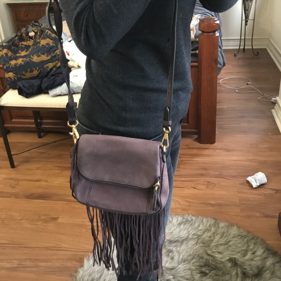 Rebecca Minkoff Handbags - Lightly worn Purple Rebecca Minkoff Fringe Bag